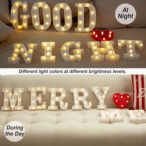 Sign Digit 5, warm white, 26 letters, 10 numbers, heart and & symbol; for birthday, party, Christmas, home, bar, wedding decoration; DIY word combinations; wall & tabletop display; battery operated.