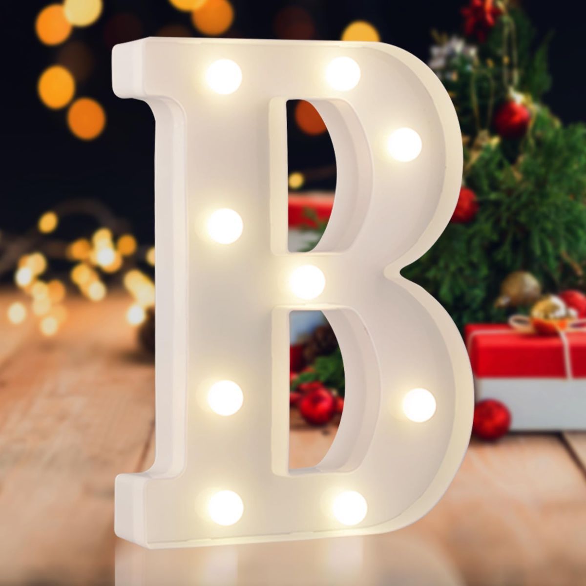 Sign letter E, warm white, 26 letters, 10 numbers, heart and & symbol; for birthday, party, Christmas, home, bar, wedding decoration; DIY word combinations; wall & tabletop display; battery operated.