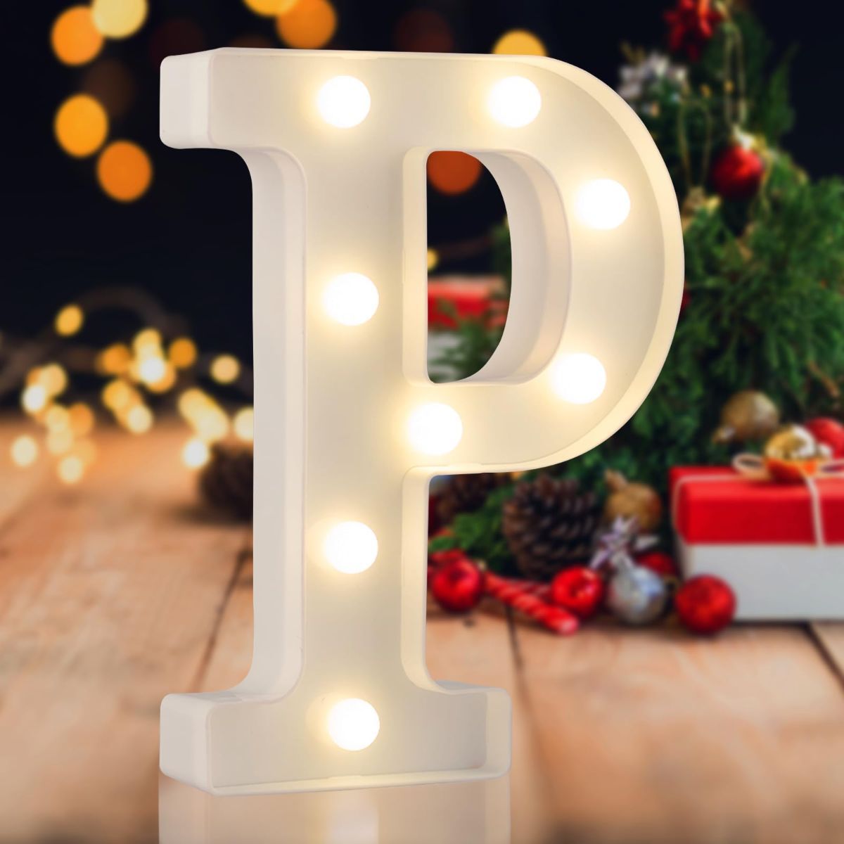 Sign letter Q, warm white, 26 letters, 10 numbers, heart and & symbol; for birthday, party, Christmas, home, bar, wedding decoration; DIY word combinations; wall & tabletop display; battery operated.