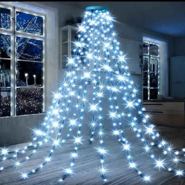 USB Powered Christmas Tree Lights Indoor, Twinkle Timer 8 Modes Waterproof with Memory Function – Perfect for Home, Garden, Patio, Balcony, Party, Wedding, Holiday Display and Everyday Decor - Cold White - Size 3m 300-LED String Light