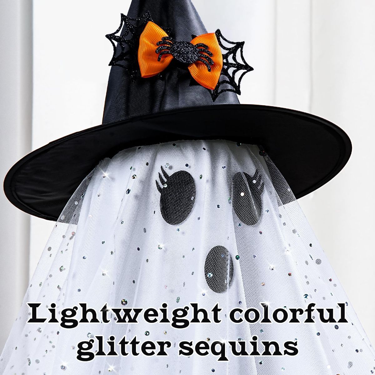 2pcs Halloween Decorations Indoor,Ghost Decor with String Lights Remote Control,Halloween Party Decorations,Spooky Ghost Light for Home Table Room Kitchen Office