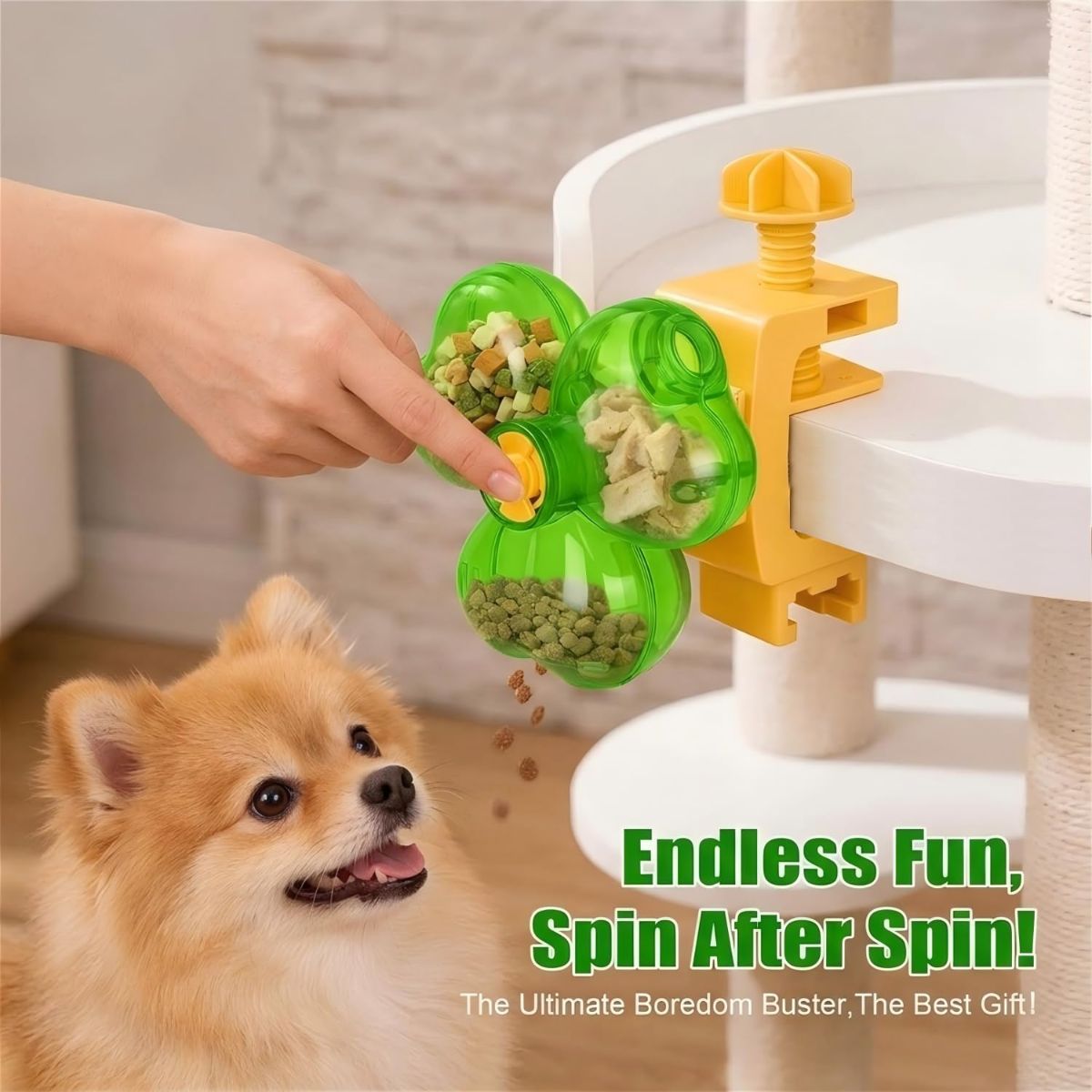 Dog Slow Feeder, Interactive Dog Puzzle Feeder for Enrichment adjustable difficulty, fixing strap, boredom relief, mental stimulation, slow eating, small medium dogs cats