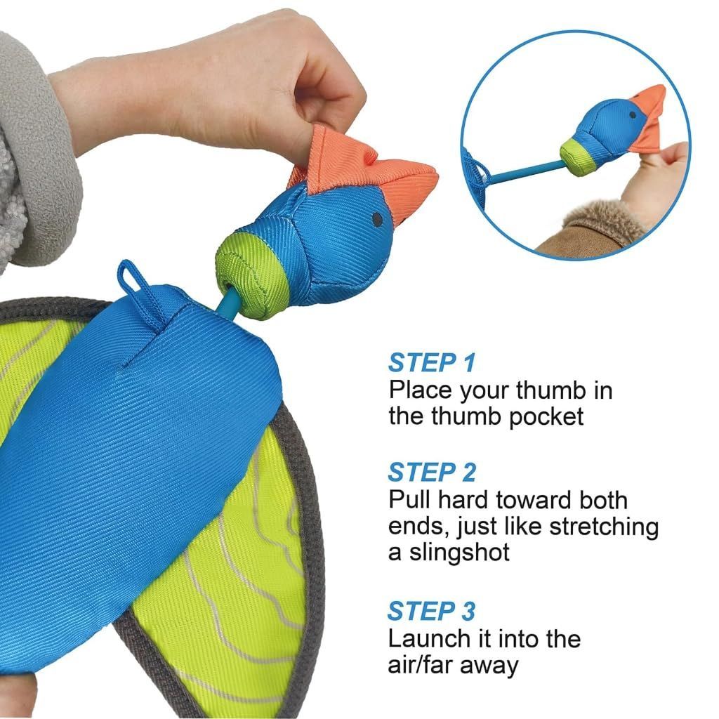 Interactive Dog Training Toy Fun Squeaky Bouncing Flying Ball Dog Chew Toy for Aggressive Chewers Chewing Outdoor Play - Multi - Size Duck