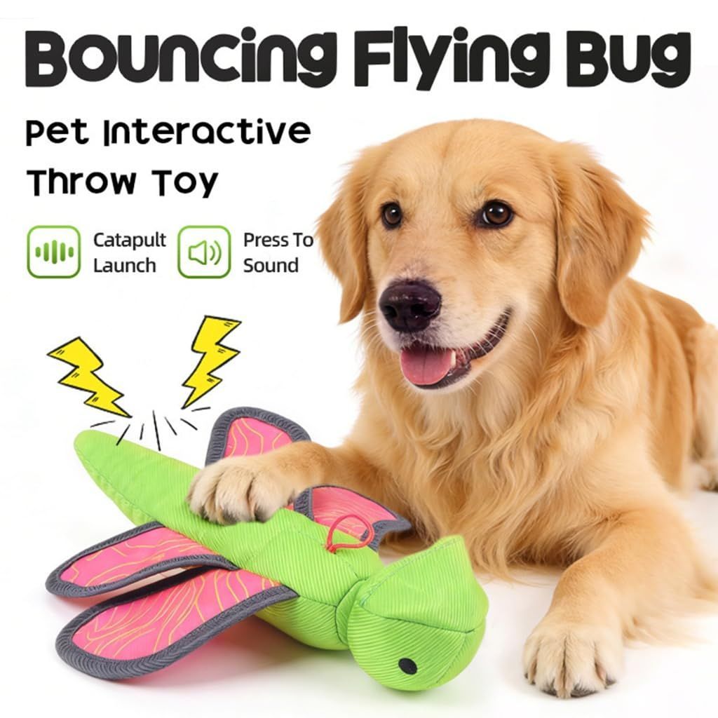 Interactive Dog Training Toy Fun Squeaky Bouncing Flying Ball Dog Chew Toy for Aggressive Chewers Chewing Outdoor Play - Multi - Size Duck