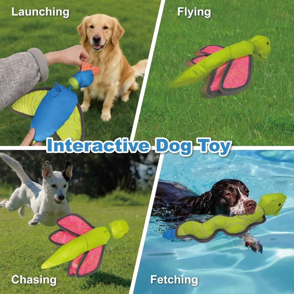 Interactive Dog Training Toy Fun Squeaky Bouncing Flying Ball Dog Chew Toy for Aggressive Chewers Chewing Outdoor Play - Multi - Size Duck