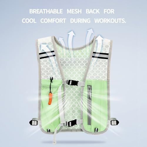 Running Hydration Vest Backpack Pack Marathoner Running Race Hydration for Trail Race, Hiking, Cycling, Climbing, Jogging - Black - Size 15.7in