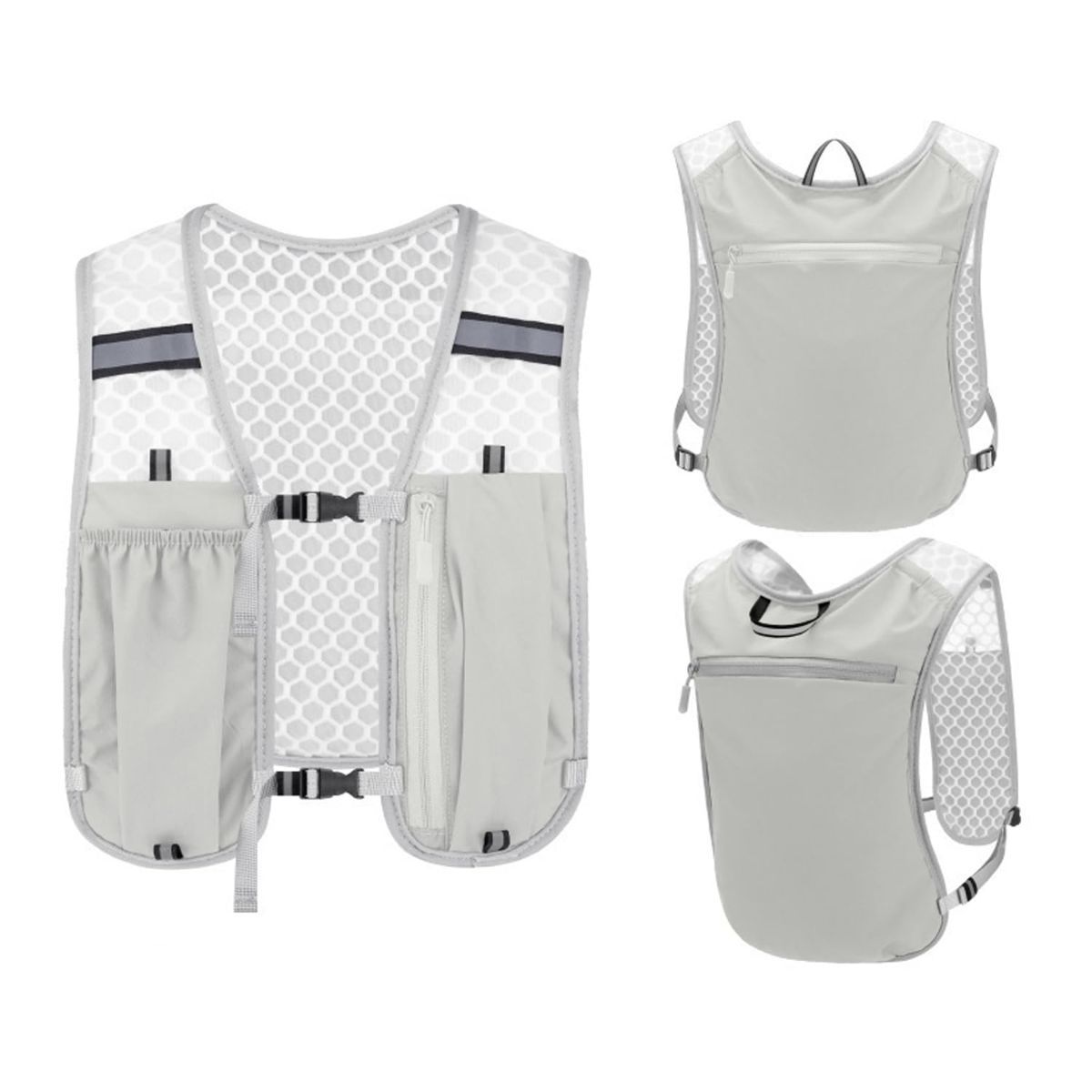 Running Hydration Vest Backpack Pack Marathoner Running Race Hydration for Trail Race, Hiking, Cycling, Climbing, Jogging - Black - Size 15.7in