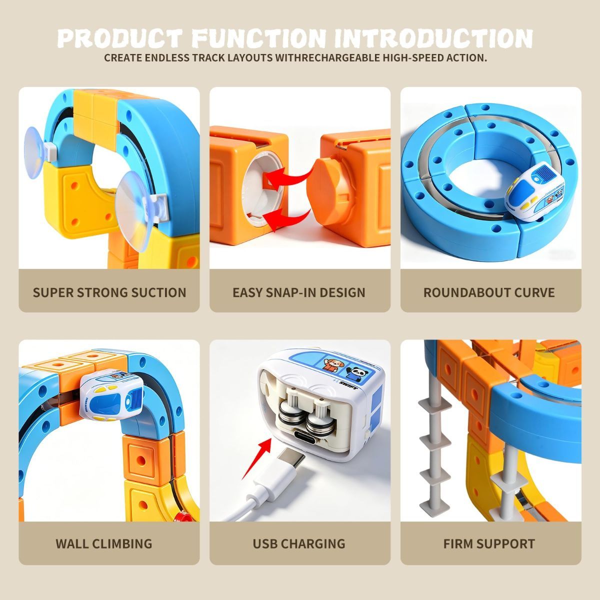 Magnetic Electric Train Set for Kids Ages 3-8, 100PCS Flexible Track Building Toy with Motorized Train, STEM Gift for Boys and Girls