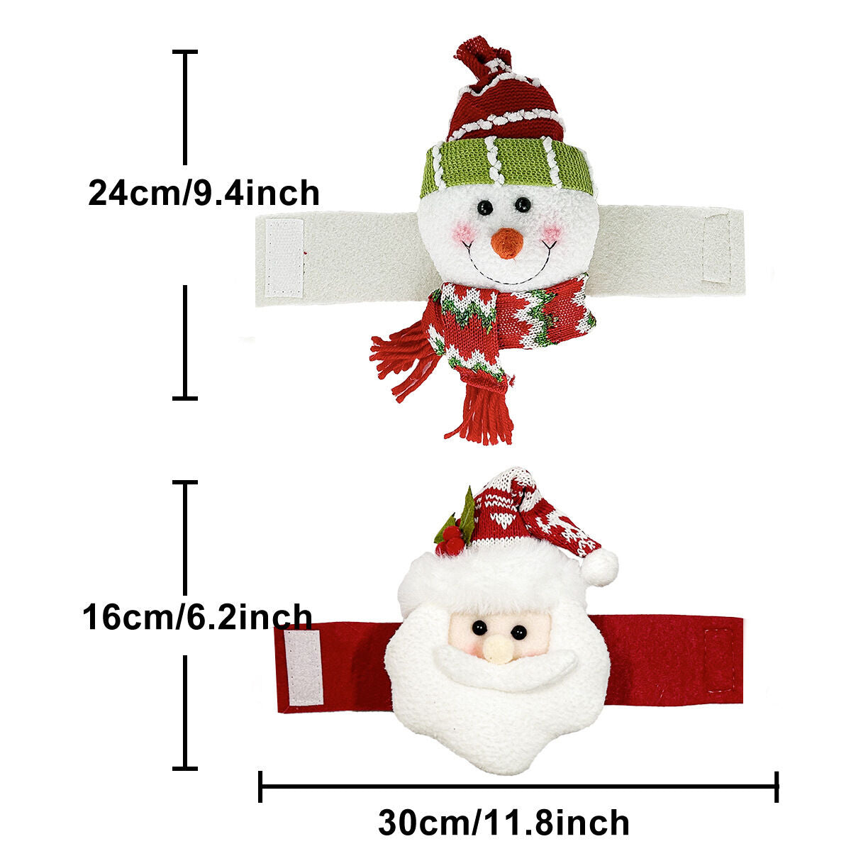 Christmas gift Warm Christmas Atmosphere - Festive Curtain Tie Decorations - Santa & Snowman Designs - Cozy Knitted Fabric（snowman）