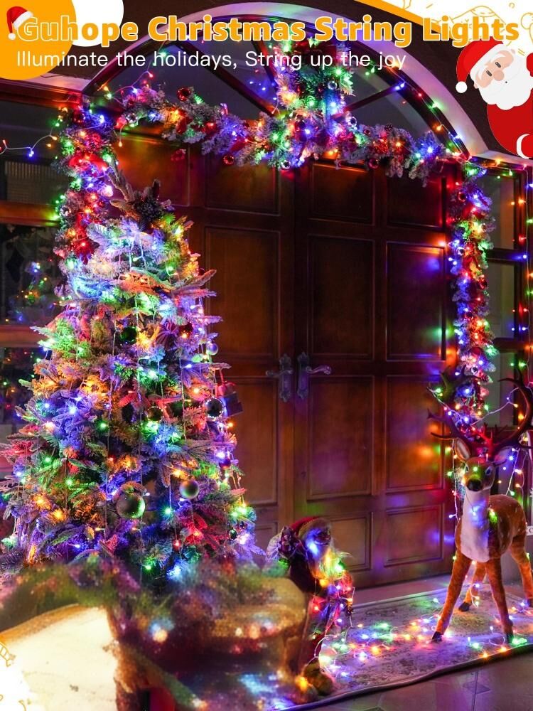 900 LED Colorful USB Fairy String Lights with Remote, 30m Green Wire, IP44 Waterproof 8-Mode Timer for Christmas Bedroom Wreath Decor