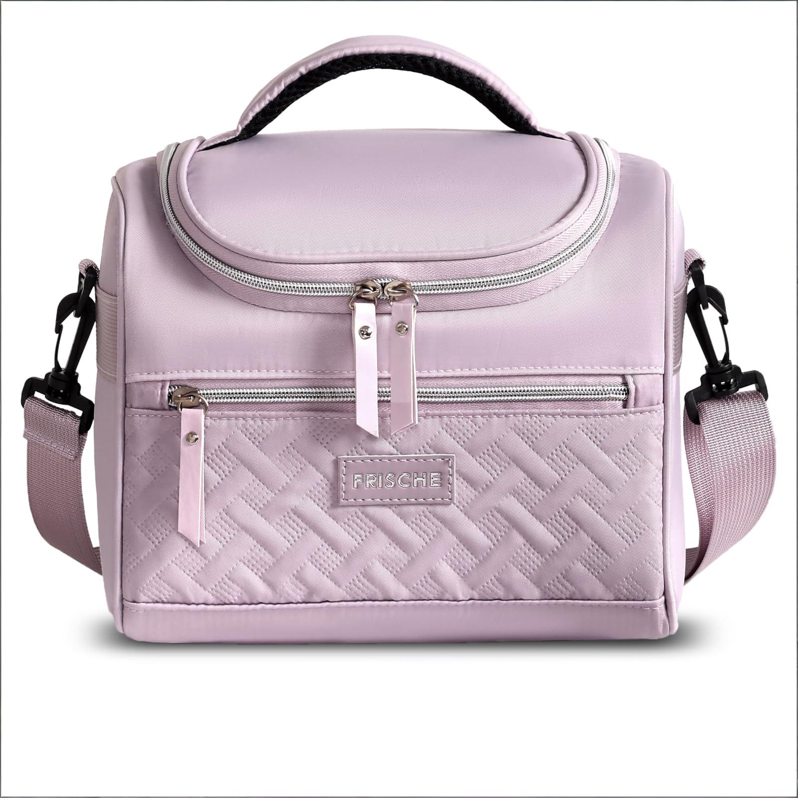 Insulated Lunch Bag with Adjustable Shoulder Strap – 8L Cooler Tote for Work, School, Picnic & Outdoor Use (Purple) | Other Colors Available in Store