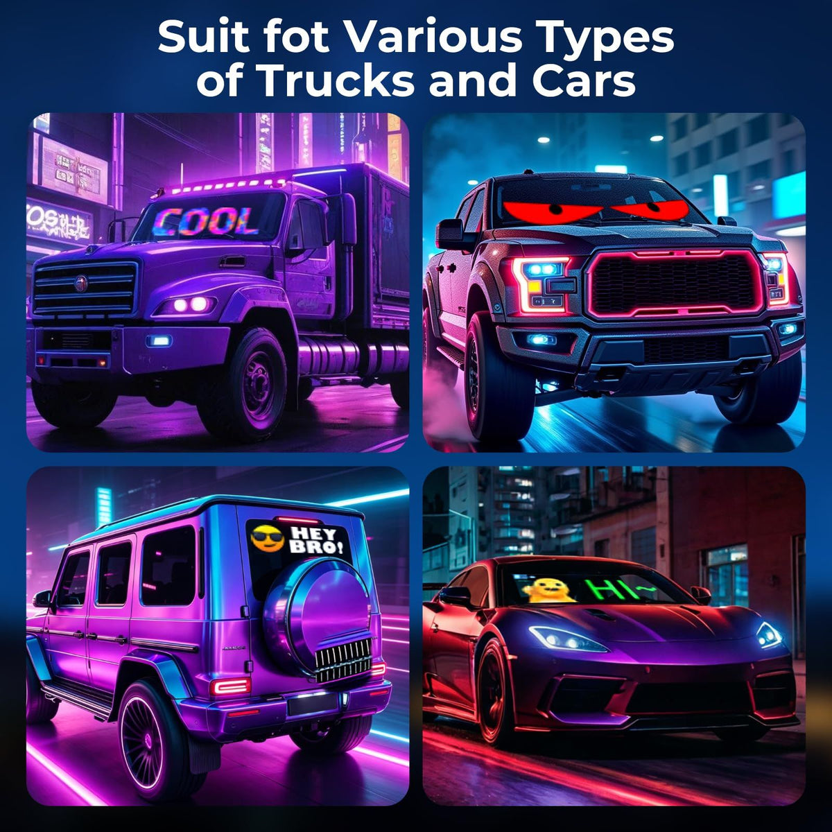13.7"x4.02" Super Brighter USB 5V Bluetooth Scrolling LED Sign
Flexible Programmable Screen with APP Control,Custom Text Pattern Animation, Waterproof RGB Signs for Car,Home,Store,Bar(Multicolor)