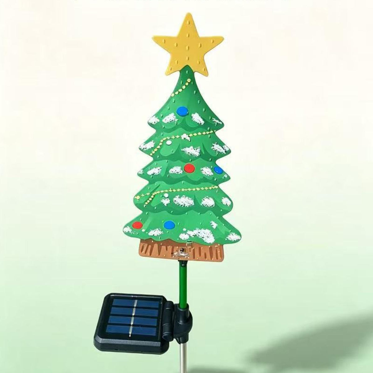 1Pack Outdoor Christmas Tree, Solar-Powered Waterproof LED Stake Sign for Garden, Solar Christmas Tree Lights, Outdoor Holiday Decor for Lawn, Porch & Driveway(Green)