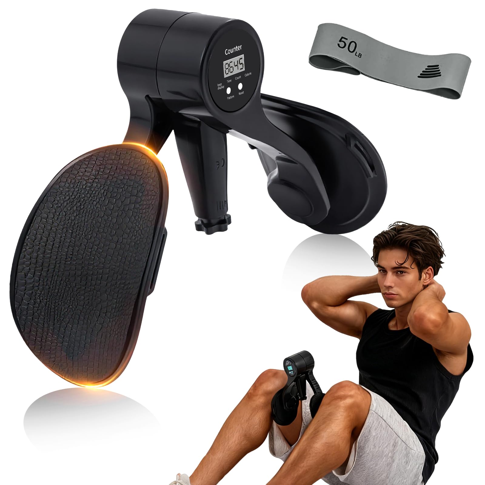 Smart Thigh Trainer with LED Display – 12-80lb Adjustable Resistance, 360° Rotation Kegel Exercise Equipment for Men & Women (Black) | Other Colors Available in Store