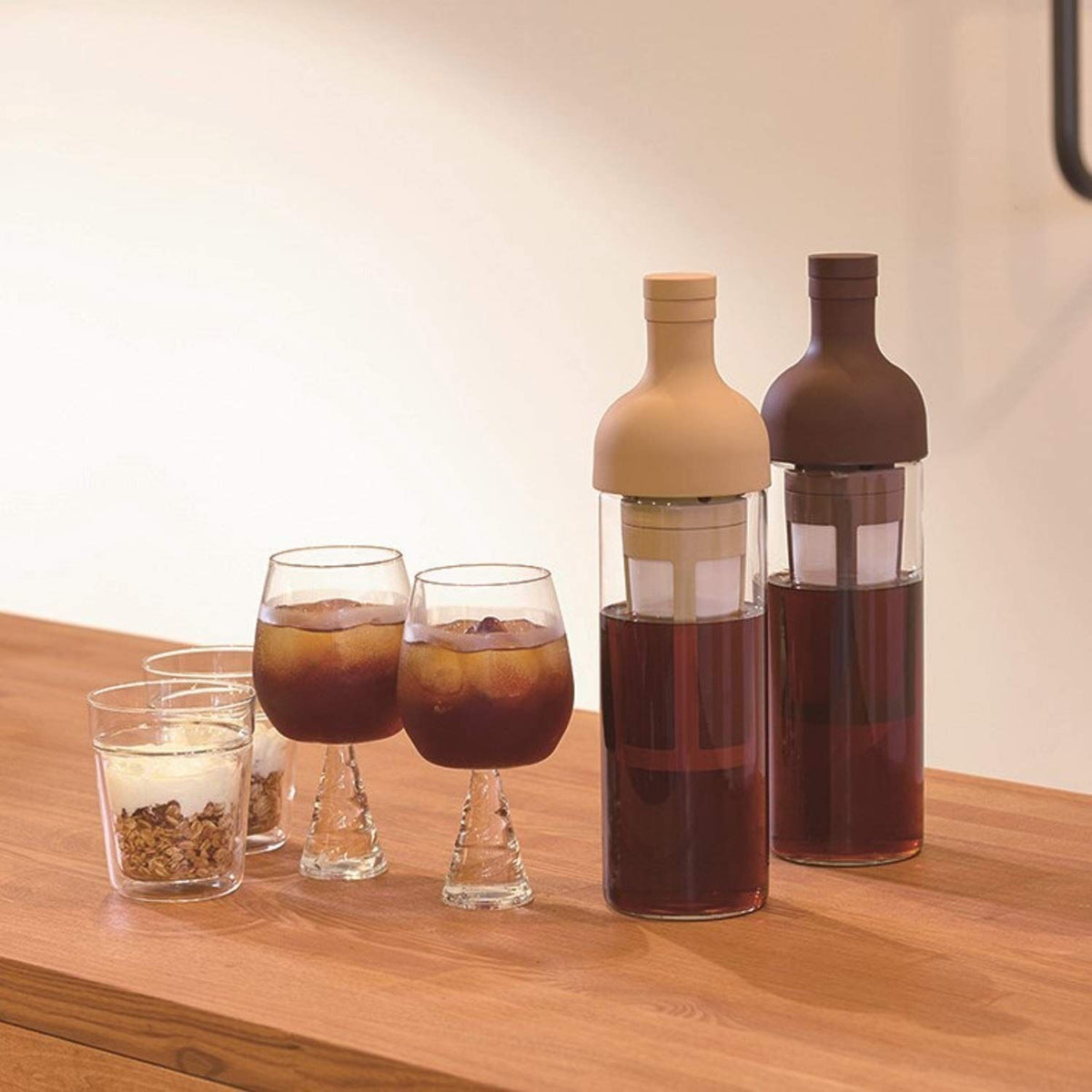 Cold Brew Coffee Bottle in Brown – 650ml Glass Infuser for Coffee, Tea & Cold Drinks | Ideal for Home, Office & Outdoor Use