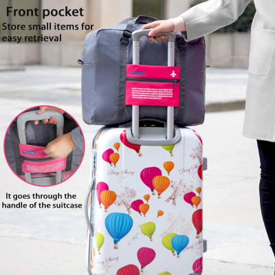 4-Pack Foldable Travel Duffel Bag Set – Compact Carry-On Luggage in Pink, Blue, Green & Orange | Perfect for Family Trips, Gifts & Organized Travel