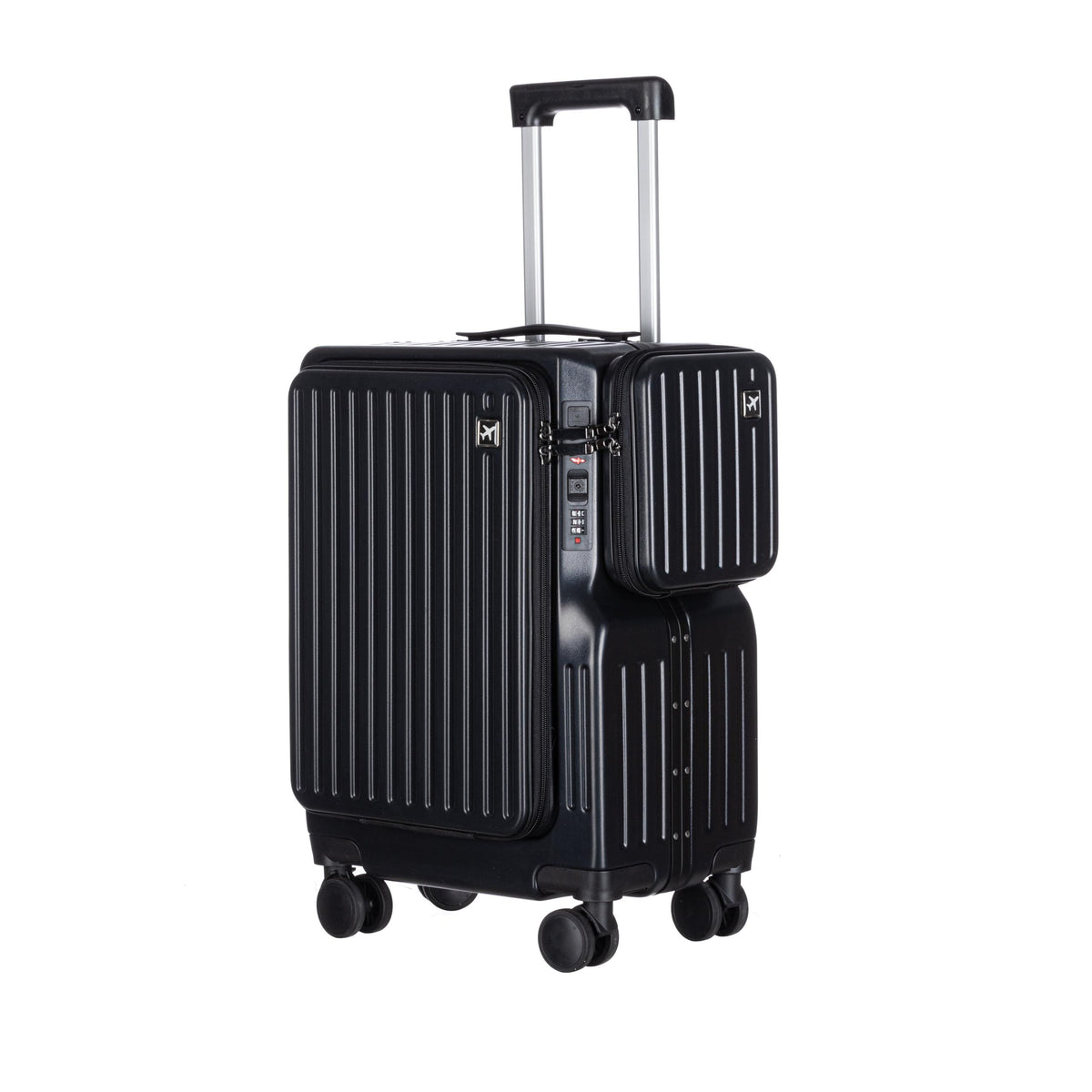 20-Inch Hardshell Luggage with Wheels – Scratch-Resistant Suitcase with Four Multi-Directional Wheels for Easy Travel(Black)