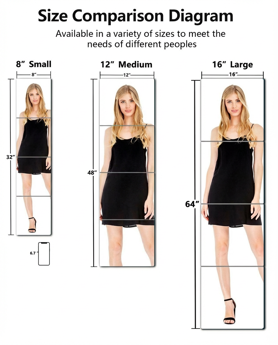 Shatterproof Acrylic Mirror Tiles – 4-Pack Wall Stickers for Kids, Home Gym, Bedroom & Bathroom, Easy Peel-and-Stick Decorative Mirrors with Double-Sided Tape (Silver,8" x 8")