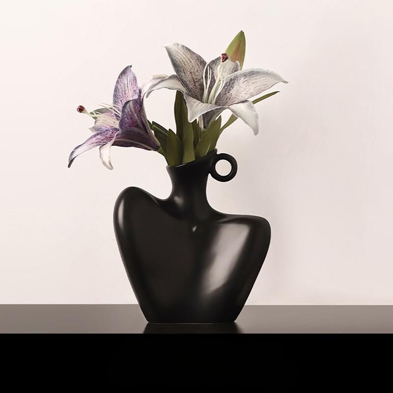 Wabi-Sabi Human Form Vase Set (Black & White) – Artistic Home Decor for Flowers | Other Luxury Styles in Store