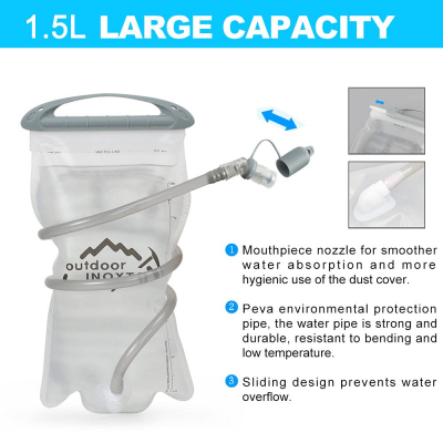 Ultra-Light Hydration Running Vest Backpack – 1.5L Water Capacity, Breathable Mesh Design for Cycling, Hiking & Marathon (Grey) | Other Colors Available in Store