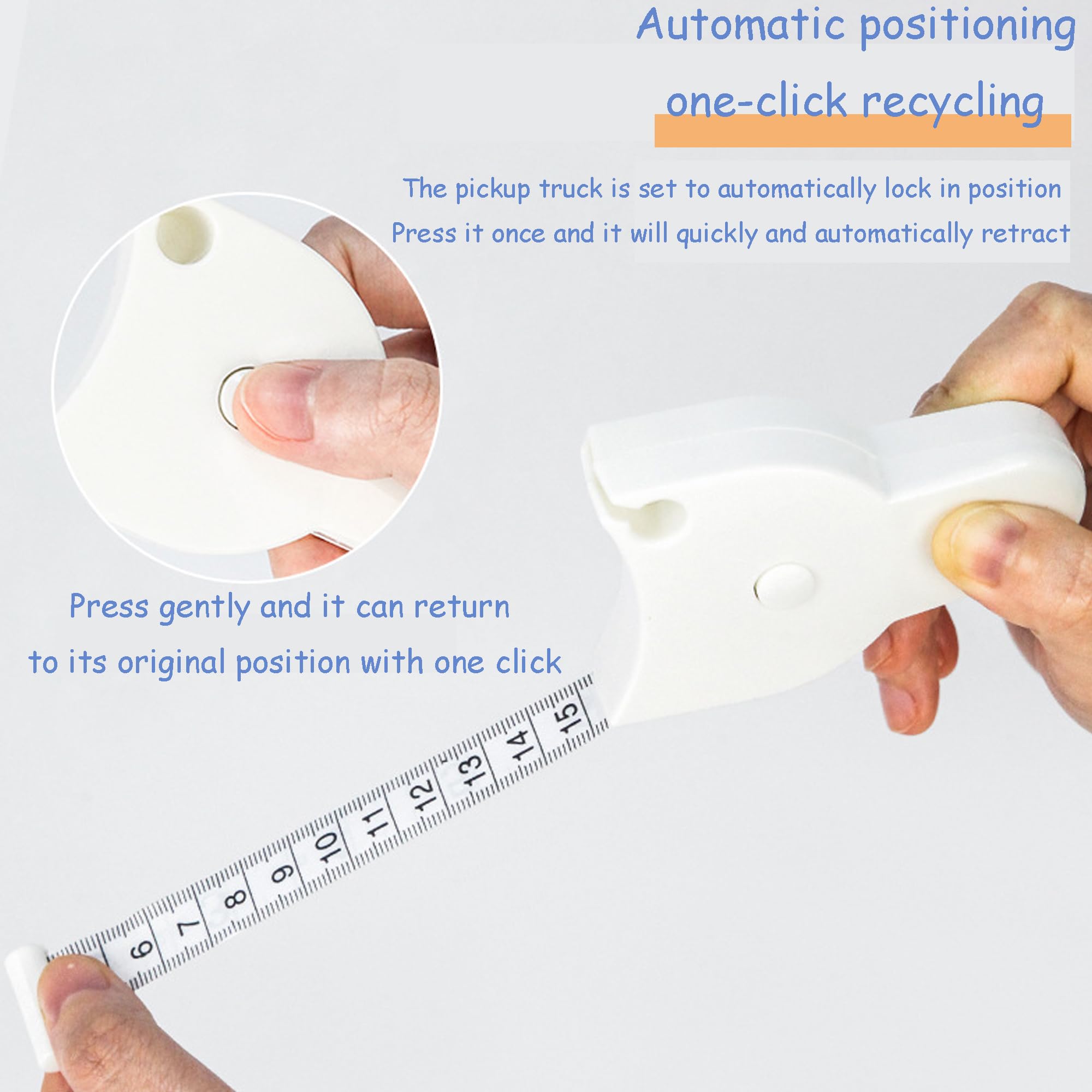 Soft Retractable Body Tape Measure for Fitness, Tailoring & Home Use – 60-Inch Dual-Scale Measuring Tape with Lock, 3-Pack of Identical Units (White)