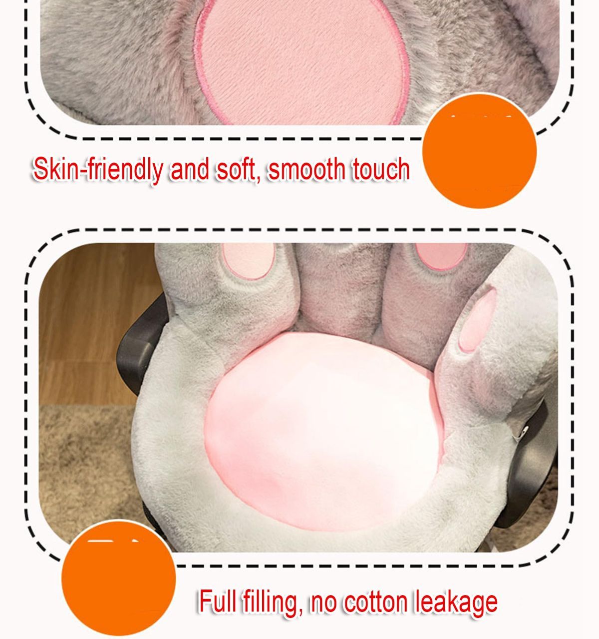Cat Paw Cushion Chair Cushion Plush Cushion Home Decor Gift For Her Versatile - Pink - Size 55*50*40cm