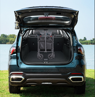 Foldable Camping Wagon: Retractable Handle, Lightweight Design for Outdoor Trips, Beach & Picnics