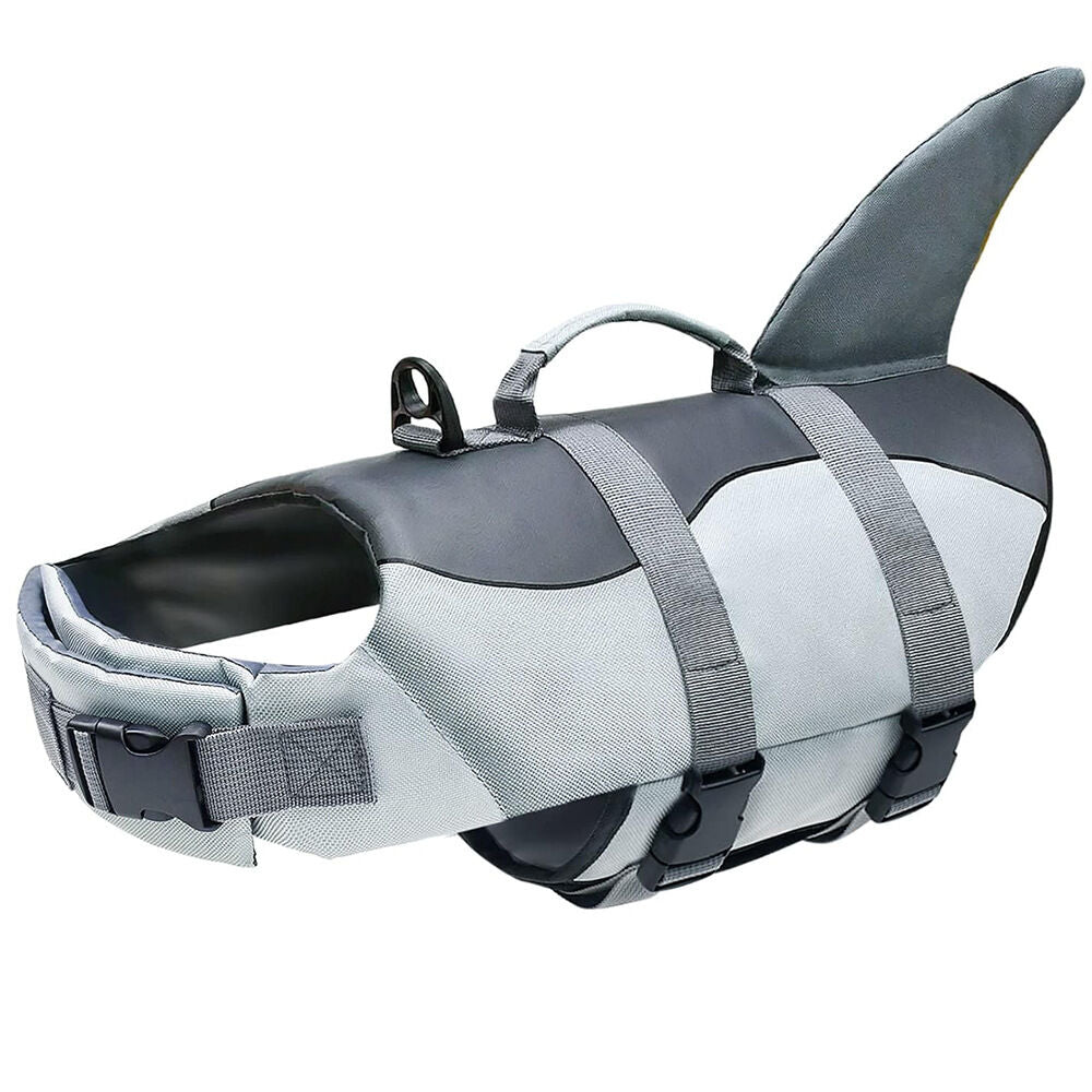 Pet products Dog Life Jacket, Cute Shark Dog Life Vest for Swimming Boating with Superior Buoyancy and Rescue Handle, Adjustable Puppy Floating Swim Vest for Small Medium Large Dogs(XL)
