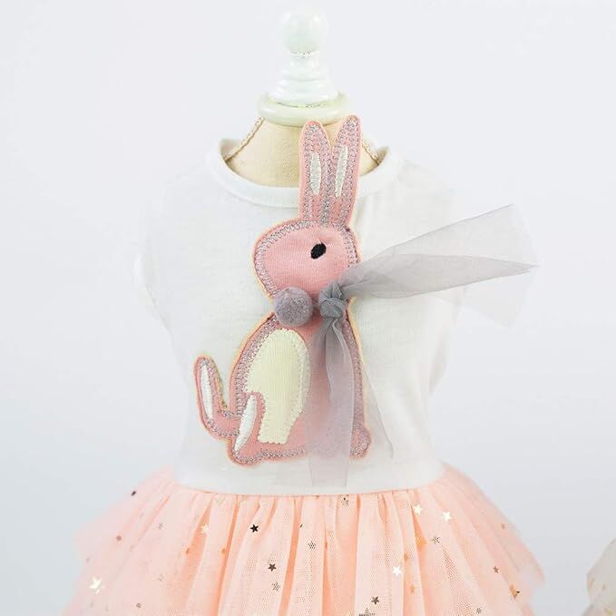 Pet products 2-Pack Small Dog Dress Female Tiny Puppy Clothes Girl Tutu for Dogs Dresses Harness Birthday Apparel（Chest circumference47cm, back length35cm, neck circumference32cm）