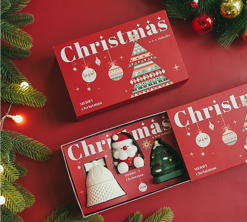 Christmas gift Christmas Aromatherapy Candle Set - 5A Grade Santa, Tree & Bell Scented Candles for Festive Gifting in Australia