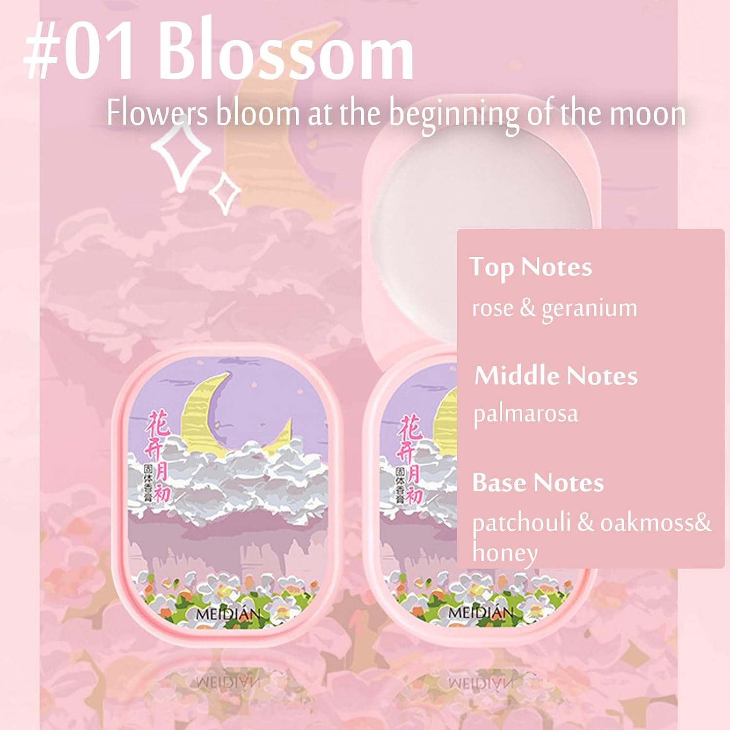 Pink Solid Perfume Set for Women: 3-Pack 4g Portable Pocket Balm with Natural Fragrance, Perfect for Travel