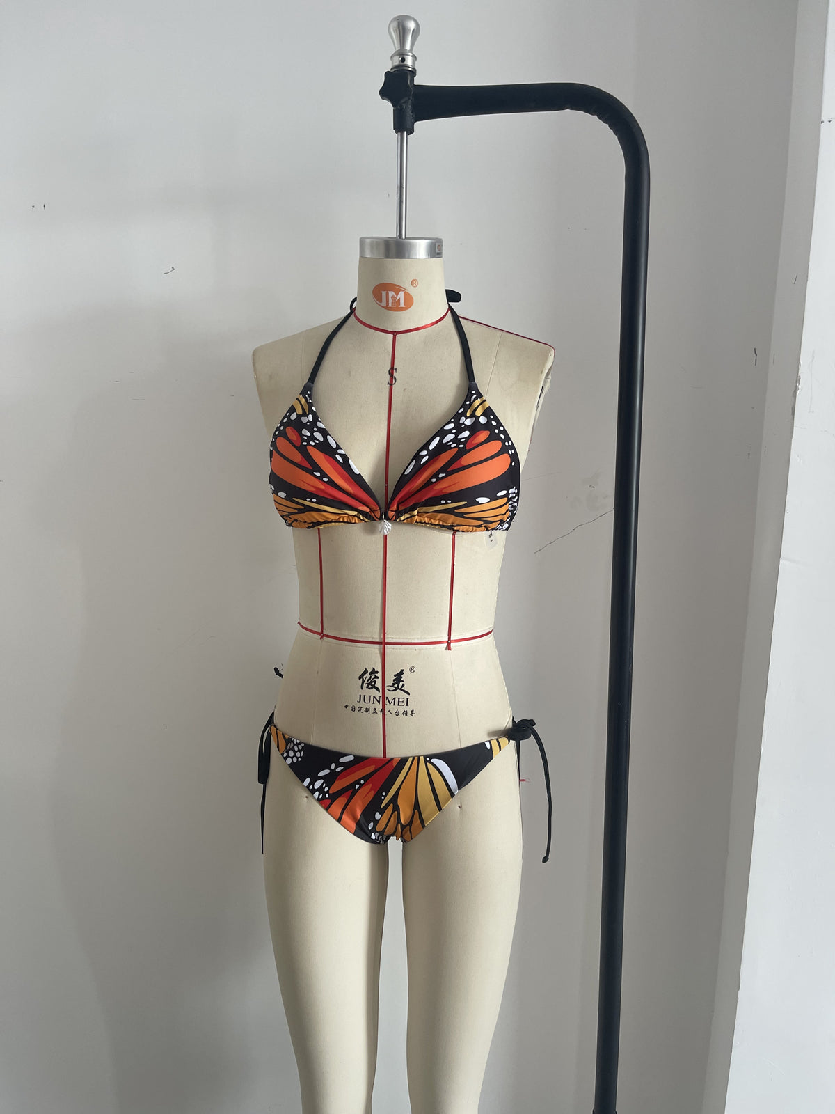 Butterfly Print Bikini 2026 New Creative Design Deep V Sexy Swimsuit Size M