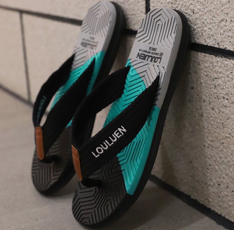 Men's Flip Flops with EVA-PVC Dual Sole, Black for Comfort & Style for Summer Beach & Daily Wear(44)
