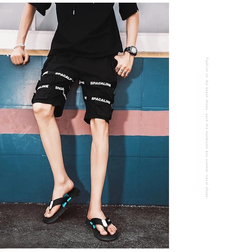 Men's Flip Flops: 4 Colors, EVA-PVC Blend, Comfort & Style for Summer Beach & Daily Wear(Black-green-40)