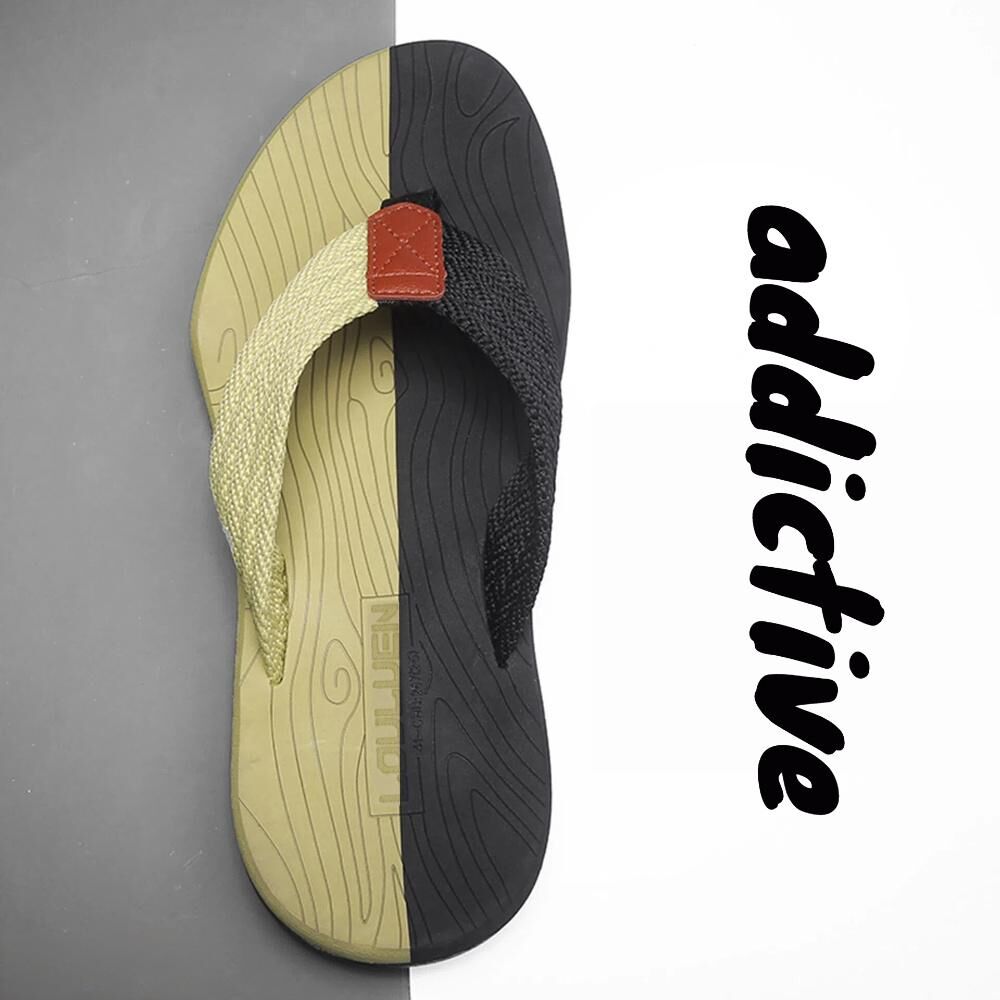 Men's Outdoor Non-Slip Flip Flops, 6 Colors EVA Lightweight Thick-Sole Beach Sandals for Casual & Sports(black and green-40)