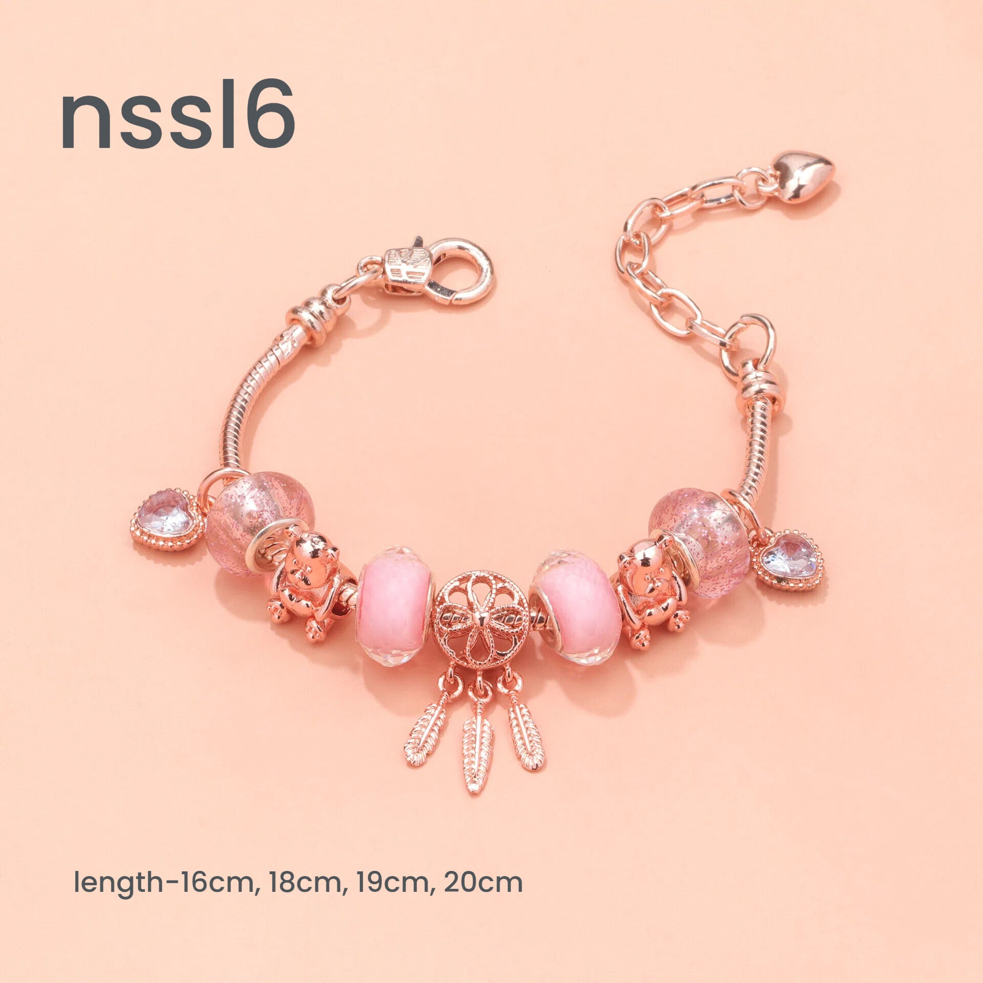 10 Styles Charm Bracelets Set: Colorful Alloy & Glass Beaded Bracelets,Buy 2 for Better Price(double)