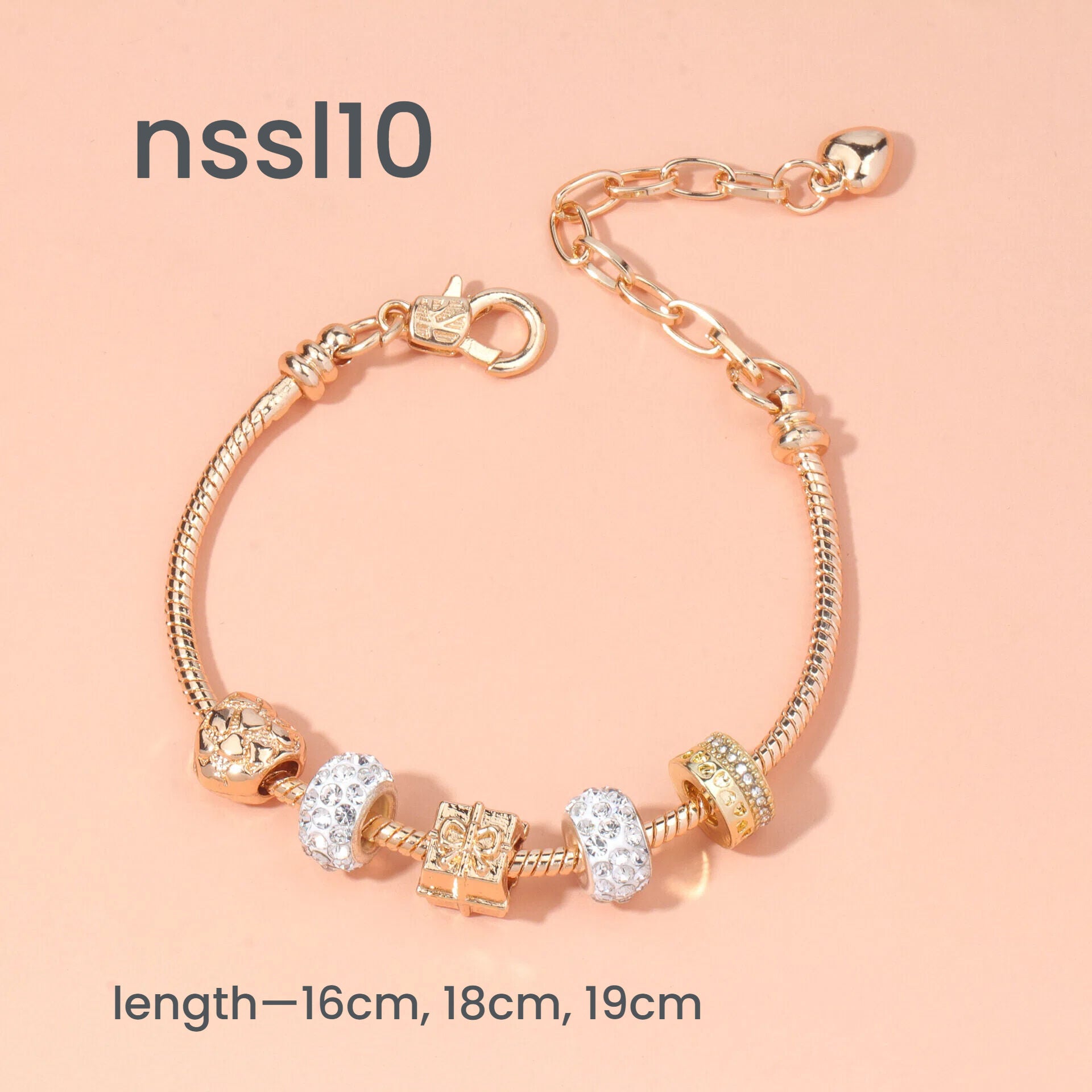 10 Styles Charm Bracelets Set: Colorful Alloy & Glass Beaded Bracelets,Buy 2 for Better Price(double)