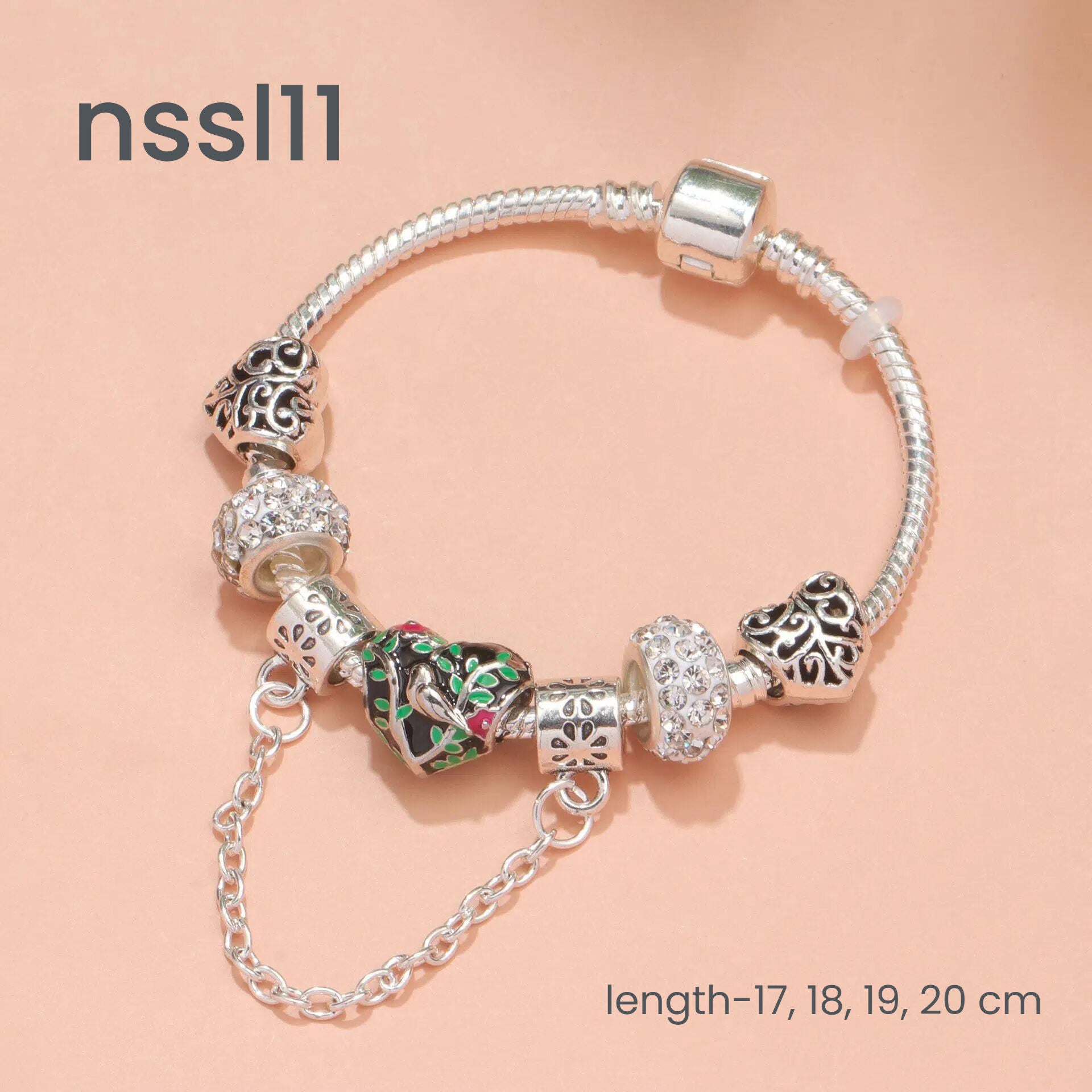 10 Styles Charm Bracelets Set: Colorful Alloy & Glass Beaded Bracelets,Buy 2 for Better Price(double)