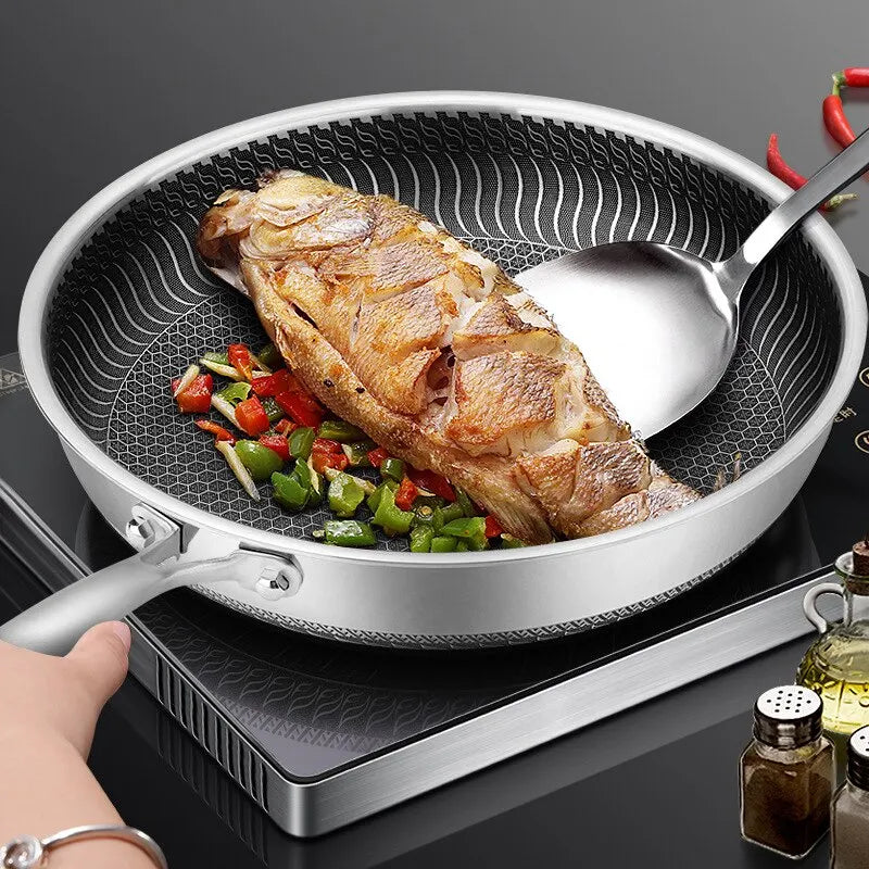 Tri-Ply 316 Frying Pan 32cm Double-Sided