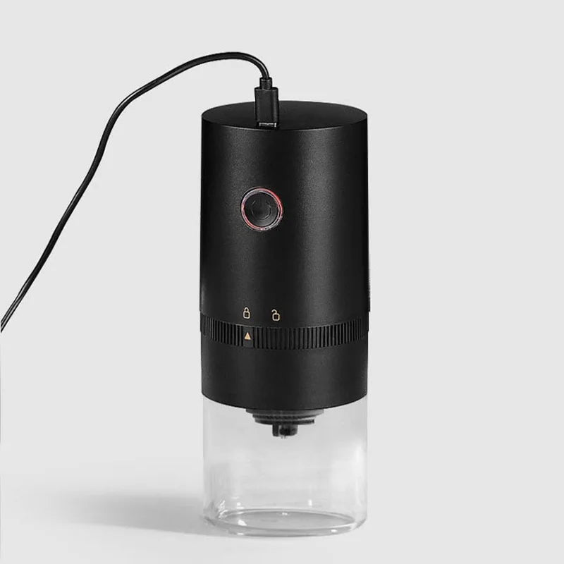 Portable USB C Rechargeable Coffee Grinder  Mill Black