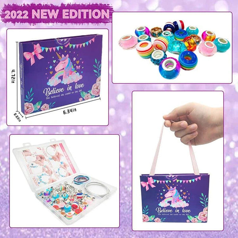 Unicorn & Mermaid Charm Bracelet Craft Kit for Girls