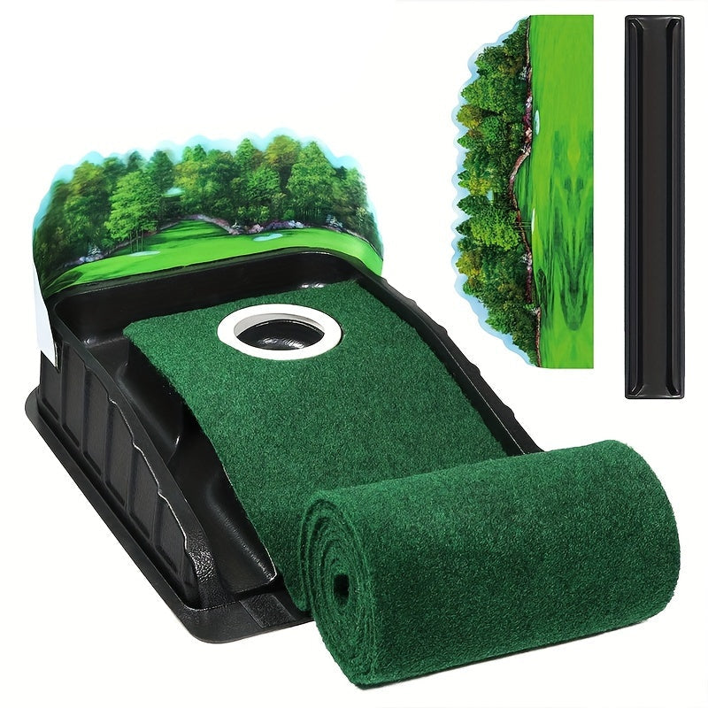 Golf Accelerator Indoor Putting Mat with Ball Return
