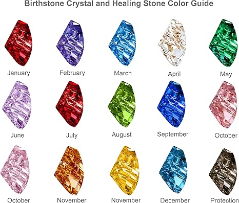 Infinity Love Heart Birthstone Earrings for Women, Crystal Stud Earrings with Healing Stones, Allergy-Free Jewelry for Women with Gift Box, Silver-tone Birthstone Crystals Earrings-01-January July Birthstone-Ruby Red