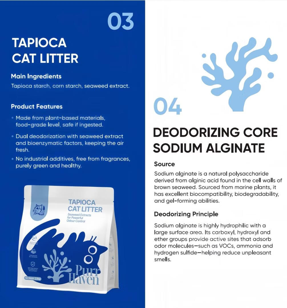 Purr Haven Tapioca Cat Litter | 3 Packs | 2.5 kg Per Pack