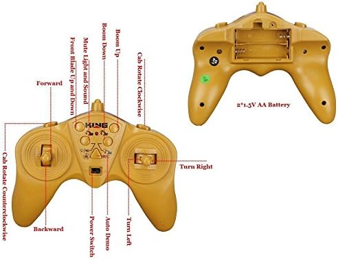 HUINA 1/14 RC Electric Excavator 1535 Remote Control Digger 15CH 2.4G Radio Finished Toy Model Battery Sound Light Effects Hobby Grade Model for Ages 14+