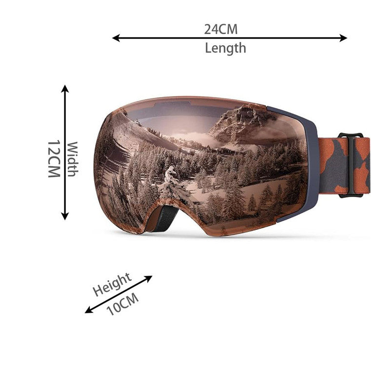 OutdoorMaster Ski Goggles PRO - Frameless, Interchangeable Lens 100% UV400 Protection Snow Goggles for Men & Women-OM-2