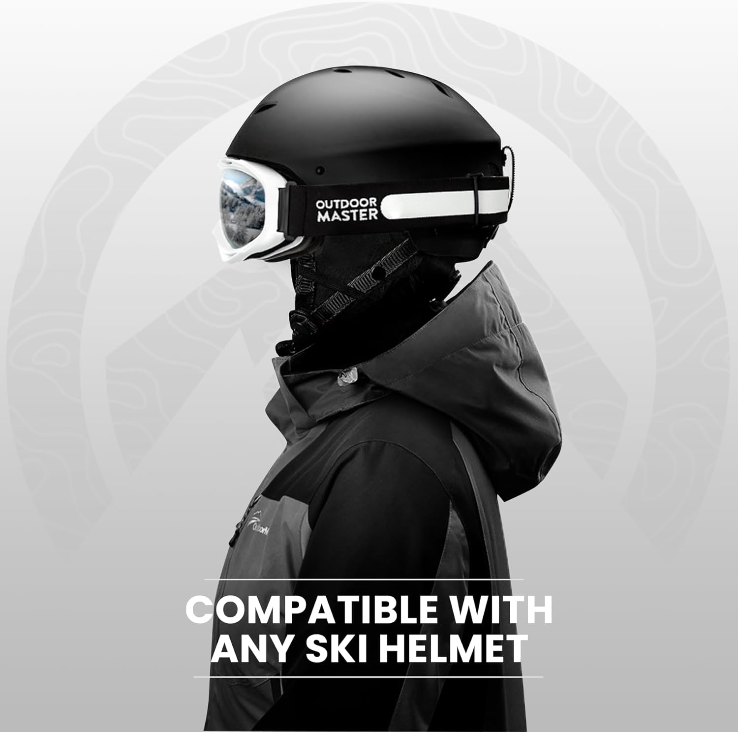 OutdoorMaster OTG Ski Goggles - Over Glasses Ski/Snowboard Goggles for Men, Women & Youth - 100% UV Protection--OM-5