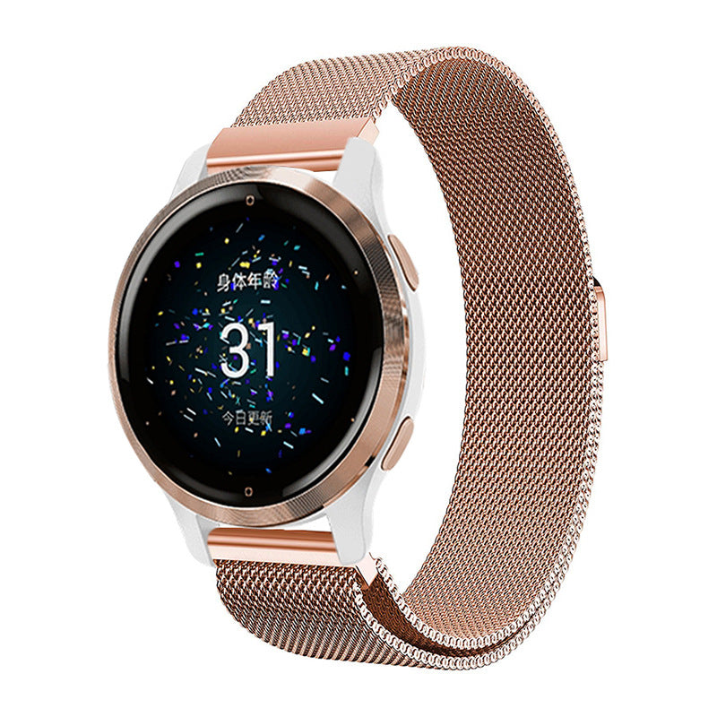 Stainless Steel Milanese Magnetic Watch Band for Garmin venu 2/venu SQ/venu 2S Venu2S Vintage Gold