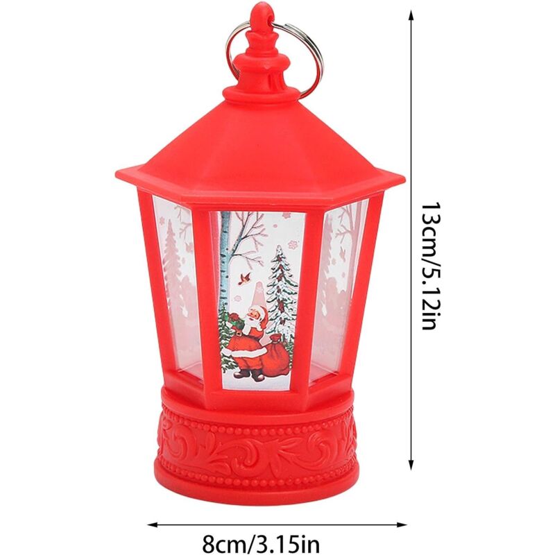 Christmas Lanterns, Vintage Candle With LED Hanging Lamp Fireless Candle Lamp For Christmas Holiday Table Decorations