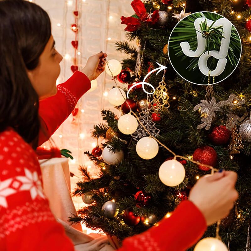 100 pcs Gutter Hooks, Outdoor String Lights Clips, Gutter Garland Hooks, Gutter Hooks For Christmas Decorations For